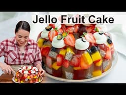 Make your Own Jello Fruit Cake from SCRATCH | Fresh Flavors and Whipped Cream!