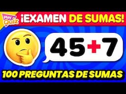 ¡Piensa Rápido! ⏰🧠 Sumas Matemáticas | Play Quiz de Cultura General