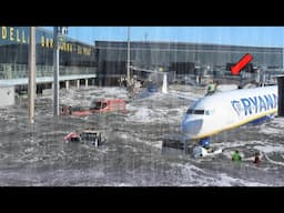 5 minutes ago, chaos in Barcelona! Massive floods submerge El Prat airport in Barcelona