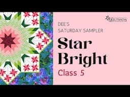 Dee's Saturday Sampler – Star Bright Class 5: Sewing the Star and Tulip Blocks Together