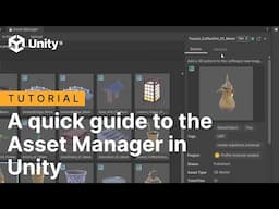 A quick guide to the Asset Manager in Unity