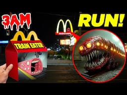 DO NOT ORDER TRAIN EATER HAPPY MEAL FROM MCDONALDS AT 3AM!! (CURSED TRAIN TOYS)