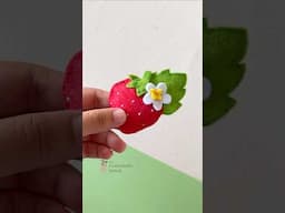 craft a cute felt strawberry 🍓  #feltcraft #strawberry #cutecraftideas #cutegiftideas