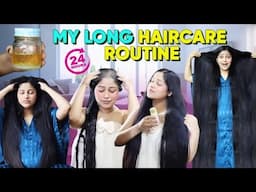 24 Hours My Haircare Routine 😱 How I wash my long Hair 😀Diy Shampoo, Hair oil, Hair Growth Tonic