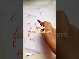 How to connect letters with brush pen. Pentel brush pen. #shorts #brushcalligraphyforbeginners