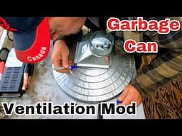 How to Modify a shop  exhaust vent system with a GARBAGE CAN  Lid !!!!!