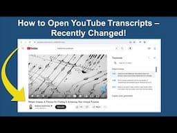 How to See YouTube Transcripts - New Location!