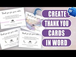 Create thank you cards easily in Word - lots of techniques