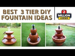 Best Ever 3 Tier DIY Water Fountain ideas for your Garden