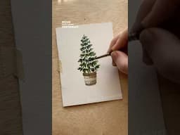 Day 6 of watercolor holiday card making. I love all things pine trees for the holidays