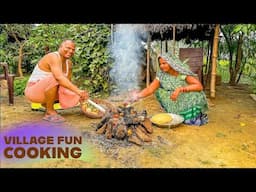 Bati Chokha cooking in Village