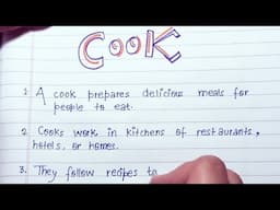 10 lines on Cook|10 lines on Cook in english|About Cook in English| Few Lines on Cook