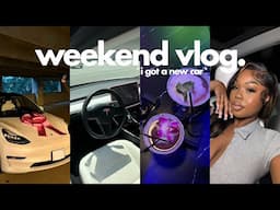 weekend vlog: i FINALLY got a new car, link up with khia, completed goals i set for the year + more