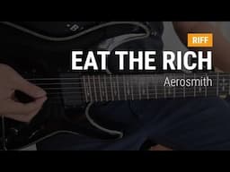 Riffs Legendarios !!  Eat the rich de Aerosmith TUTORIAL GUITARRA