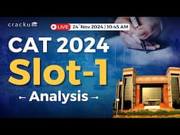 CAT 2024 Slot-1 Analysis Live 🔴 Exam Trends, Difficulty Level & Predictions