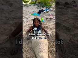 Sand mermaid 🧜‍♀️ #travel #barbados #sandsculpture #attitude