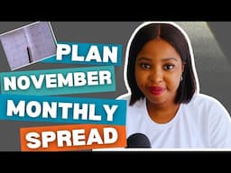 NOVEMBER PLAN WITH ME MONTHLY SPREAD ✍🏾 Budget, Goals, Meetings, Birthdays