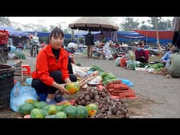 Ana's picking papaya and taro to sell at the market and buying ducklings - living in the forest