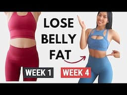 LOSE BELLY FAT in 30 days, full body weight loss, 40 min standing workout, no jumping