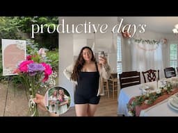 PRODUCTIVE DAYS IN MY LIFE | getting my life together + throwing my bff a bridal shower!