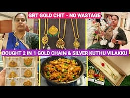 GRT Gold Chitல 2 in 1 FANCY Chain & FREE🎉 வெள்ளி குத்துவிளக்கு🙏 வாங்கியாச்சு|GRT Gold Shopping Vlog