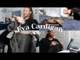 day 5 | i finished knitting the stockinette section of the body on the eva cardigan | daily vlog