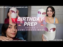 Birthday Glow-Up! 🎉💅🏼 Prepping with Lumi Visage LED Light Mask for Self-Care