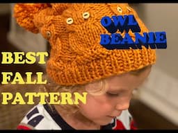 BEST FALL KNITTING PATTERN: OWL HAT