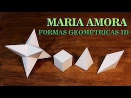 DIY FORMAS GEOMÉTRICAS 3D - CUBO - PRISMA - ESTRELA - com moldes