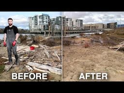 Cleaning Up Urban Beach Campsite