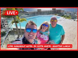 🔴LIVE: UNREAL rooftop Lunch in Costa Adeje with STUNNING views 🤩 Tenerife, Canary Islands