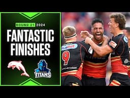 Best finishes of 2024: Dolphins v Titans - Round 21 | NRL Telstra Premiership