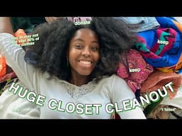 HUGE CLOSET CLEANOUT | failing to marie kondo my closet