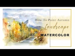 Autumn Landscape Watercolor Tutorial | How To