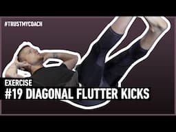 Strengthen and Tone Your Abs with Diagonal Flutter Kicks Bodyweight Exercise #19