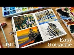 Easy Gouache Landscape Painting Ideas ⎪Why I Use HIMI Gouache ✨