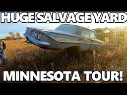 Touring a HUGE Public Salvage Yard in Minnesota! ROWS of Trucks, Cars, and Parts ALL FOR SALE!