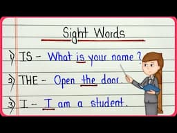 Sight words | Sight words sentences | Practice reading English | Learn to read sight words