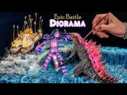 Epic Godzilla VS Ruby Gilman Kraken Diorama: sculpting with polymer clay & Resin