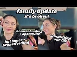 🥵hot sauce, breast feeding, it's broken! // family update car chat