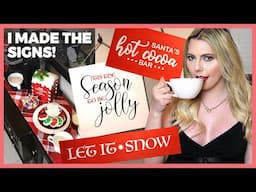 DIY Christmas Signs & Holiday Decorating (Hot Chocolate Bar) | Casey Blake