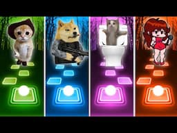 Cute Cat 🆚 Gangster Dog 🆚 Toilet Cat 🆚 Friday Night Coffin Dance Cover V Gamer