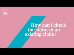 How to check status of existing claim