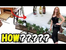 DIY Farmhouse Wedding Bar Cart Transformation | Rustic Chic Decor