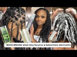 Wash Day Routine, BOHO Braids, Seborrheic Dermatitis + 🥳 300K GIVEAWAY! 🥳