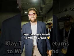 Captain Klay Returns to Warriors Ground | #shorts