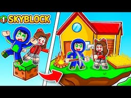 Our FIRST DAY in Roblox SKYBLOCK!!