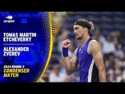 Tomas Martin Etcheverry vs. Alexander Zverev Condensed Match | 2024 US Open Round 3