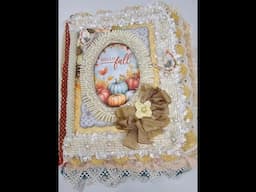 *FOR SALE* Shabby Chic Fall Little Girl Teddy Bear Journal Memory Book #PicabooCreekDesigns