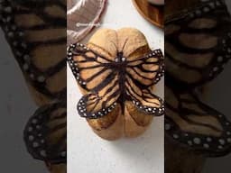 👐🦋Monarch Butterfly Sourdough Bread 🦋👐 #shortsfeed #shorts #bread #sourdough #art #foodie #fyp